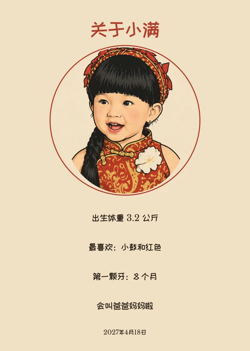 成长档案海报