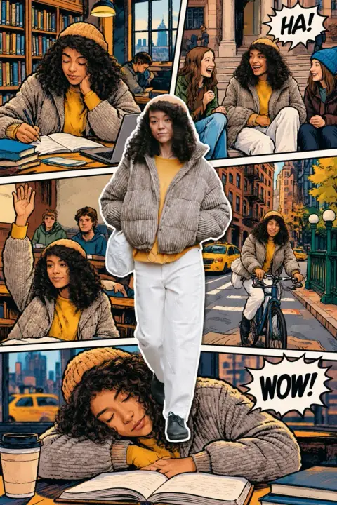 My comic day example 3: the result (New York · Hong Kong comic · Campus)