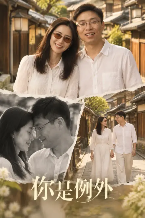 Our movie poster example 2: the result (Kyoto · White · 你是例外 · Warm gold)