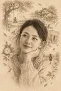 回憶鉛筆肖像示例 3：生成效果