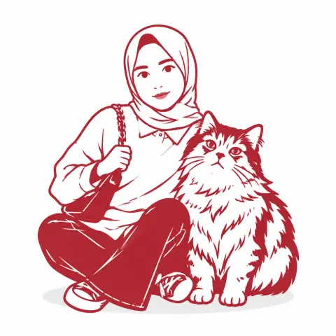 Navy sticker example 2: the result (No border · Red · with a friend or pet)