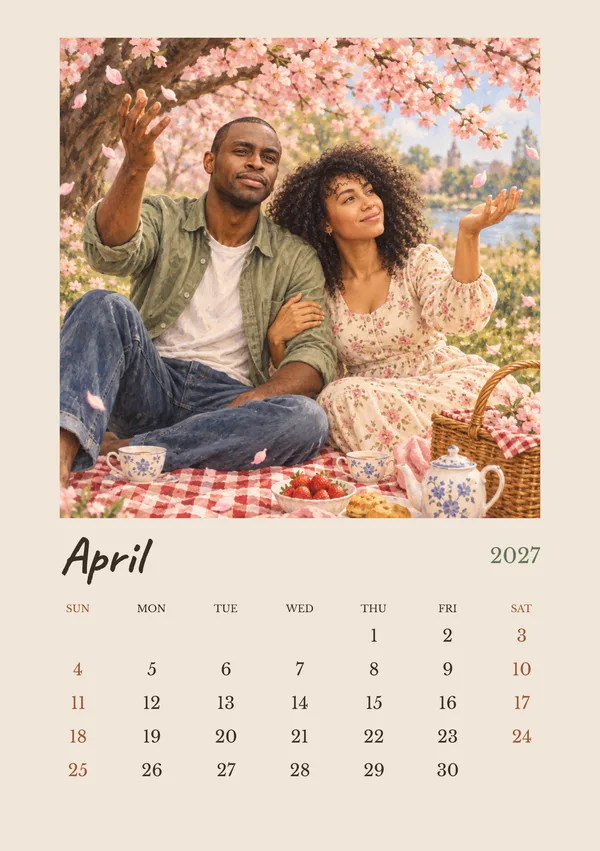 A month page in Earth