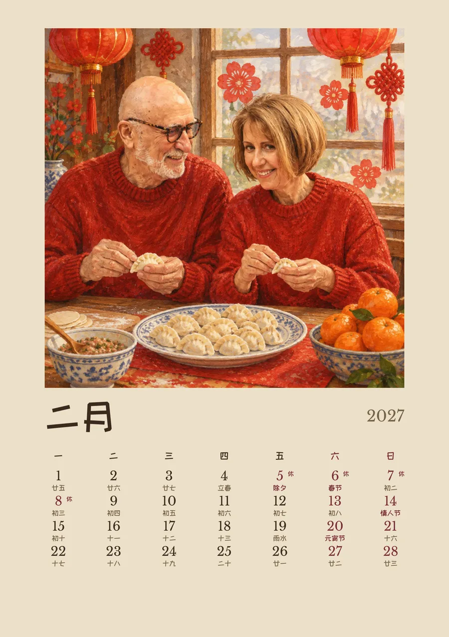 2 月