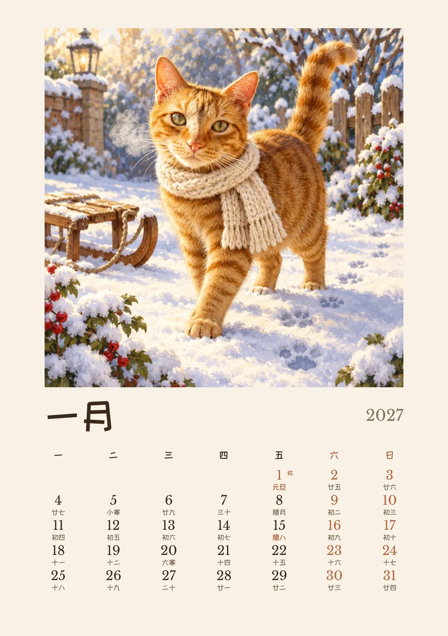 1 月