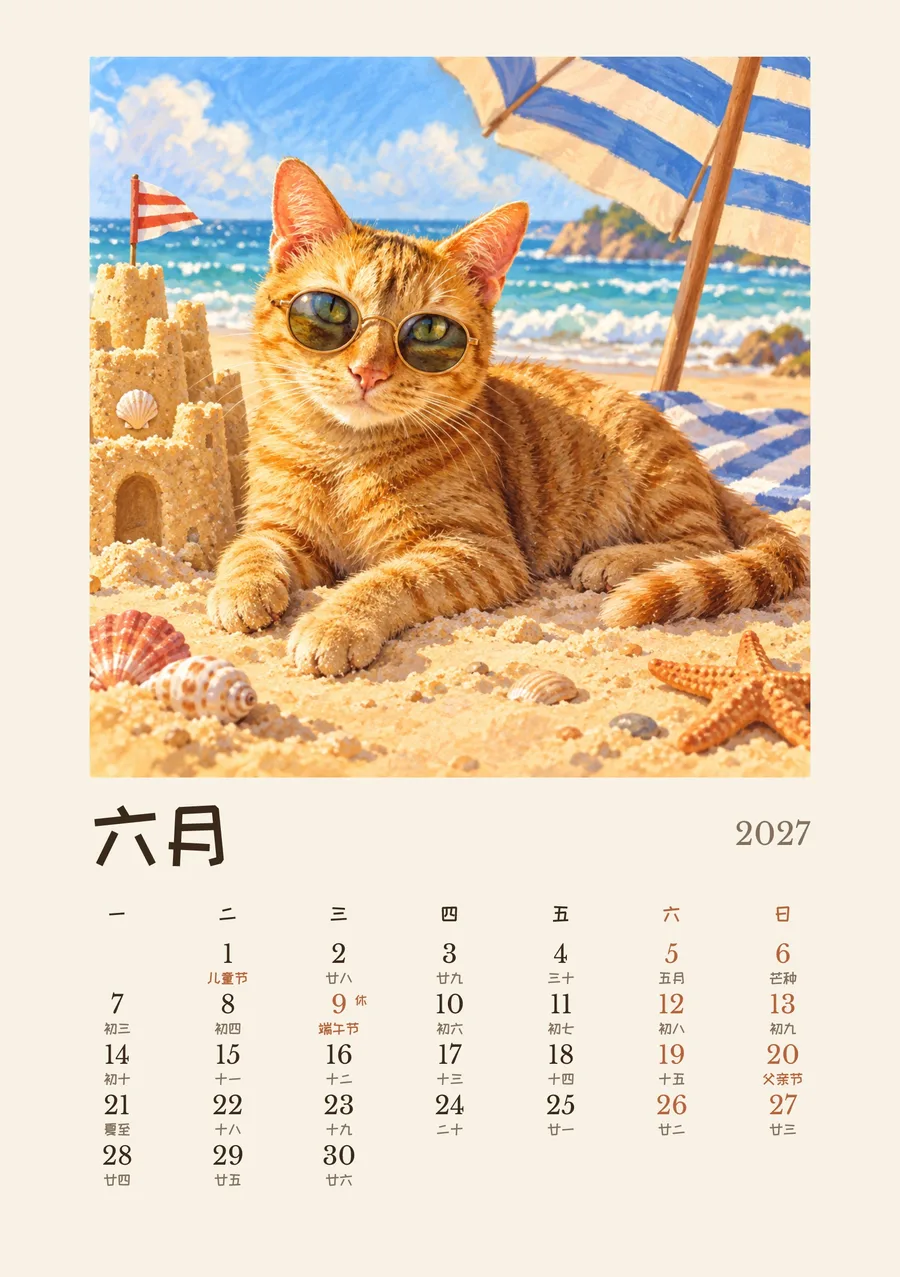 6 月