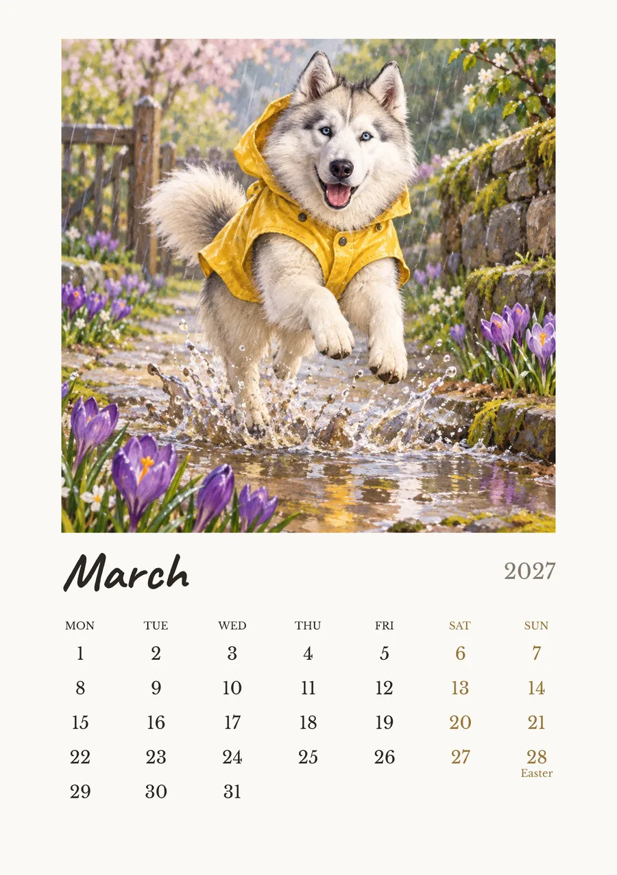 3 月