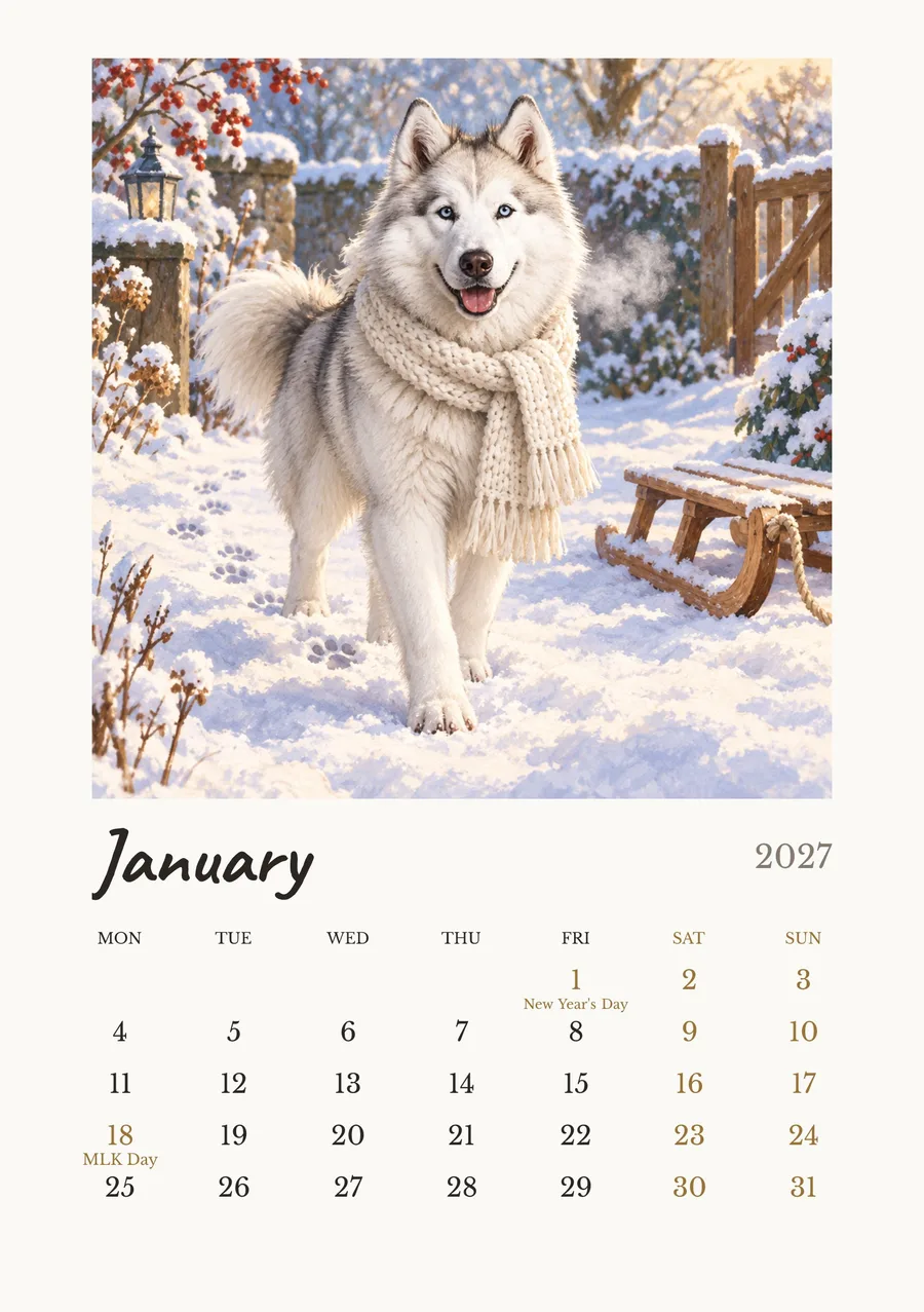 1 月