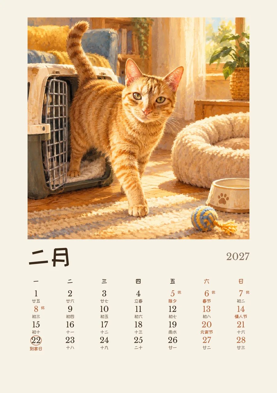 2 月