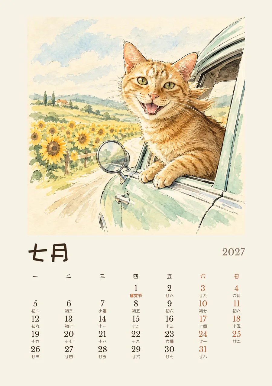 7 月