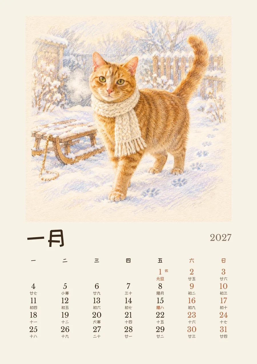 1 月