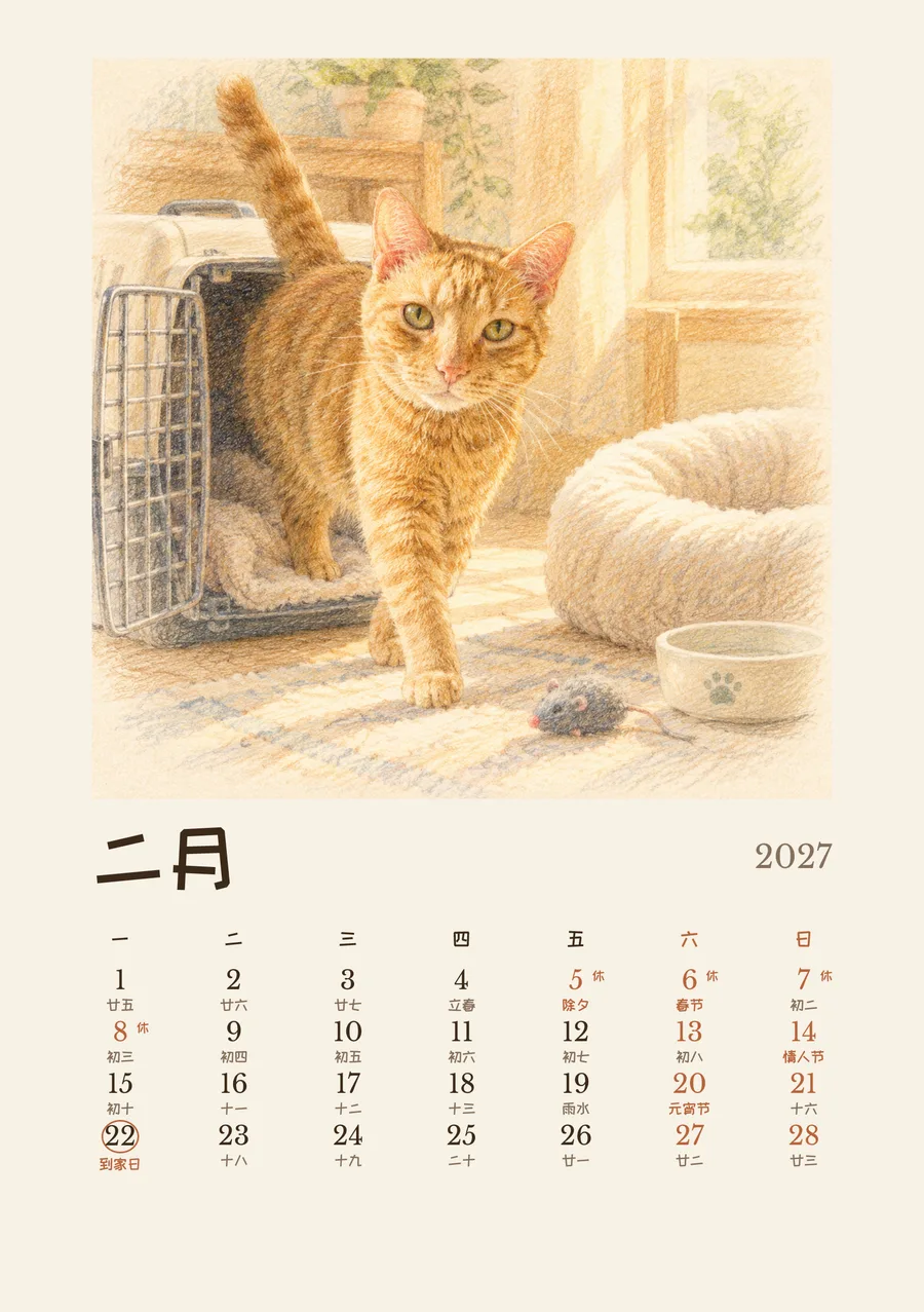 2 月