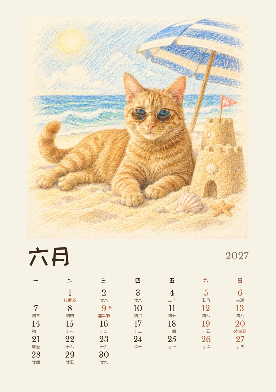 6 月