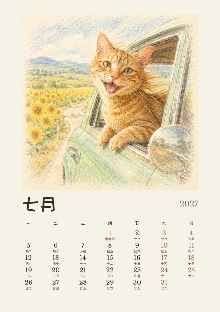 7 月