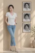 牆上的我 · 多畫風示例 3：生成效果