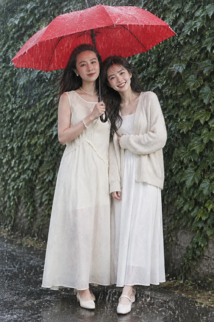 Under one umbrella example 1: the result (None · Red · Ivy · Heavy rain)