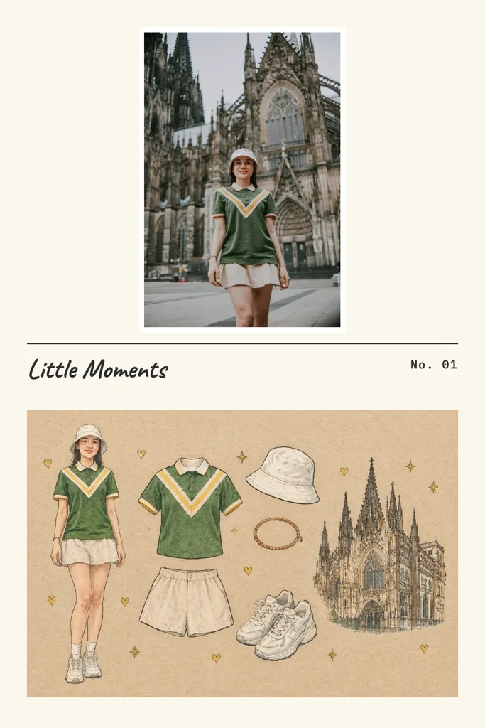 Things board example 1: the result (Pen and wash · Kraft · Little Moments / No. 01)