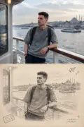 旅途速寫手帳示例 3：生成效果