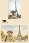 旅行照片海報示例 2：生成效果