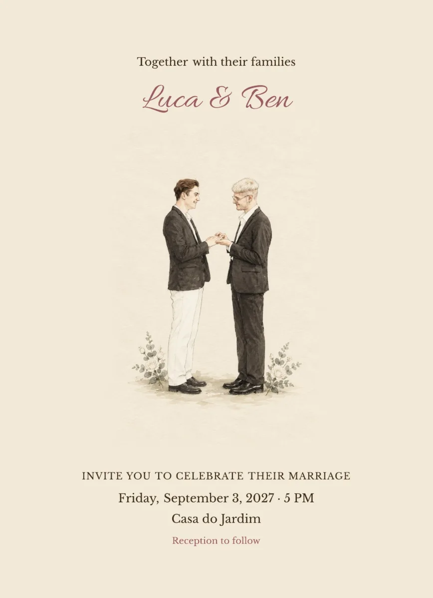 Sample invitation front